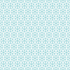 Retro Seamless Pattern Snowflakes Turquoise