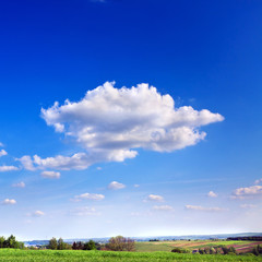 Obraz na płótnie Canvas landscape of blue sky