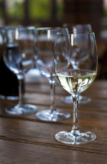 White wine in a glass