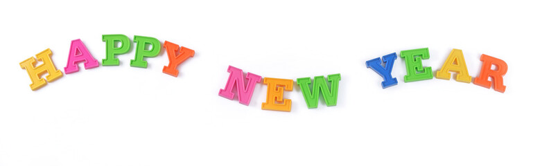 Obraz premium Happy New Year colorful text