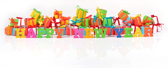 Happy New Year colorful text