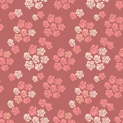 Seamless retro background with roses