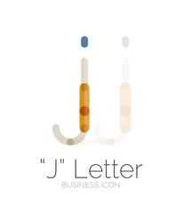 J letter logo, minimal line design