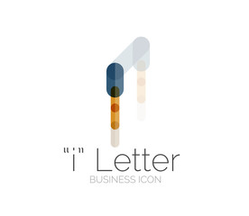 I letter logo, minimal line design