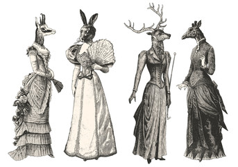 Women with animal heads