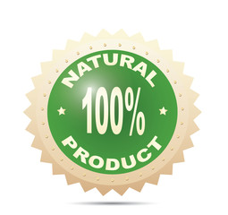 100 percent natural product sign