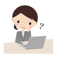 パソコン　ビジネスウーマン