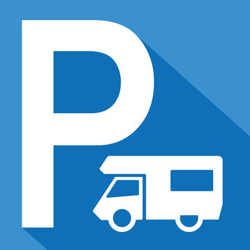 Logo parking camping-car.