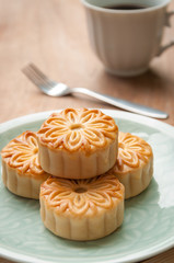 mooncake , traditional chinese foods during mid autumn festival