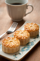 mooncake , traditional chinese foods during mid autumn festival