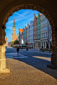 Green Gate view on City Hall of Gdansk, Poland.