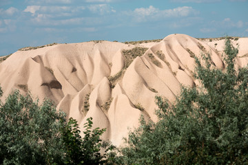 Volcanic rock landscape, Goreme, Cappadocia, Uchisar, Turkey