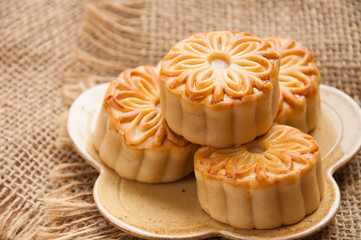 mooncake , traditional chinese foods during mid autumn festival