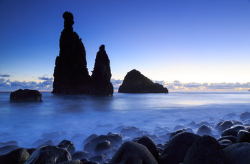 Cliffs at the Madeira coast at Ribeira da Janela.