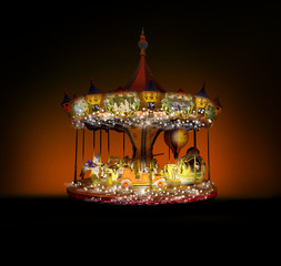 Karusell mit Beleuchtung