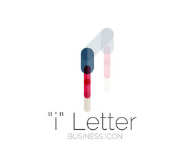 I letter logo, minimal line design