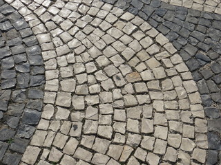 Detail of Rossio Square, Lisbon