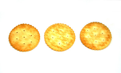 crackers isolated on white background