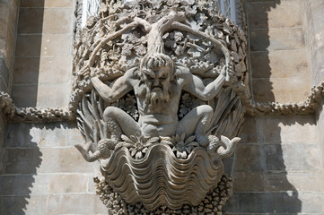 Fototapeta na wymiar Detail on Pena Palace, Sintra, Portugal