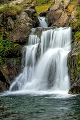 Fototapeta na wymiar Beautiful veil cascading waterfall