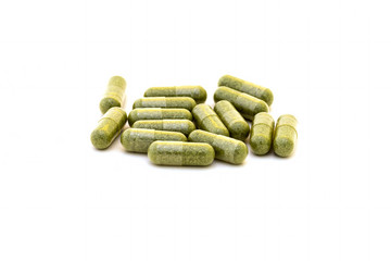 Green chlorophyll capsules