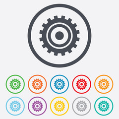 Cog settings sign icon. Cogwheel gear symbol.