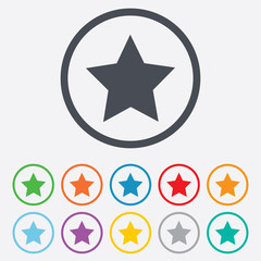 Star sign icon. Favorite button. Navigation