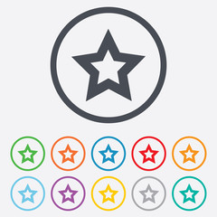 Star sign icon. Favorite button. Navigation