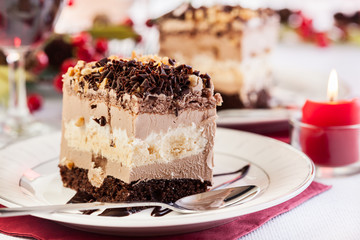 Piece of meringue cake