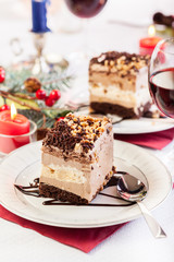 Piece of meringue cake