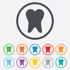 Tooth sign icon. Dental care symbol.