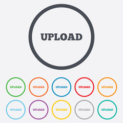 Upload sign icon. Load symbol.