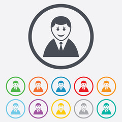 User sign icon. Person symbol.