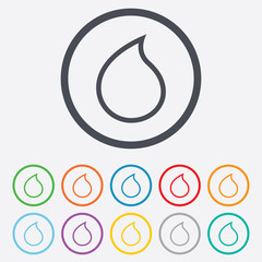 Water drop sign icon. Tear symbol.