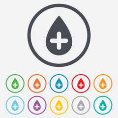 Obraz premium Water drop sign icon. Softens water symbol.