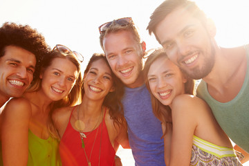 Group Of Young Friends On Summer Holiday Together