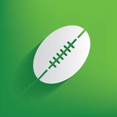 Rugby symbol on green background,clean vector