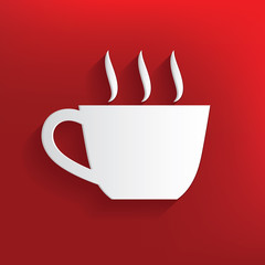 Coffee design on red background,clean vector