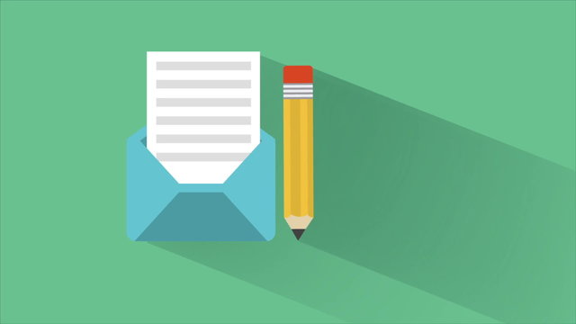 Pen writting letter illustration, Animation Design, HD 1080