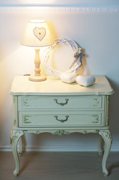lamp and nightstand