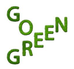 Go green made out of grass