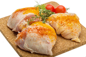 Raw chicken thigh
