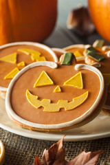Homemade Jack O'lantern Pumpkin Cookie