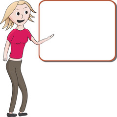 cute girl presentation