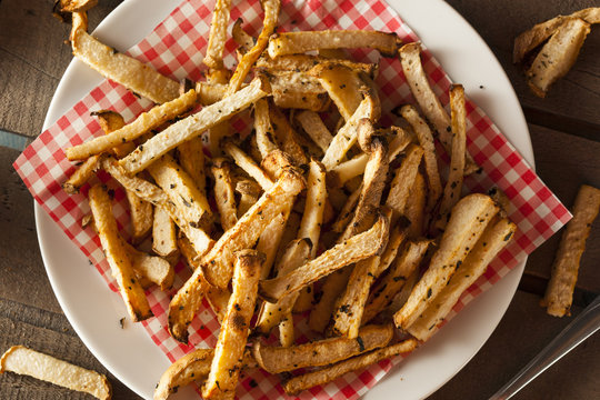 Fototapeta Healthy Organic Jicama Fries