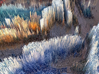 Città del futuro, grattacieli, fantascienza, astratto © Naeblys