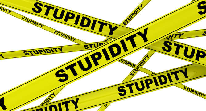 Глупость (stupidity). Желтая оградительная лента