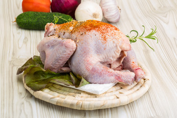 Raw chicken