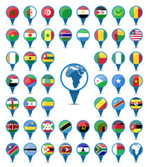 National flags flags of Africa