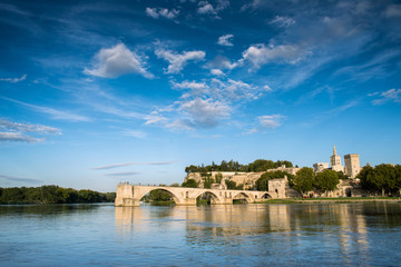 Fototapeta na wymiar The Pont Saint-Bénezet, also known as the Pont d'Avignon, is a